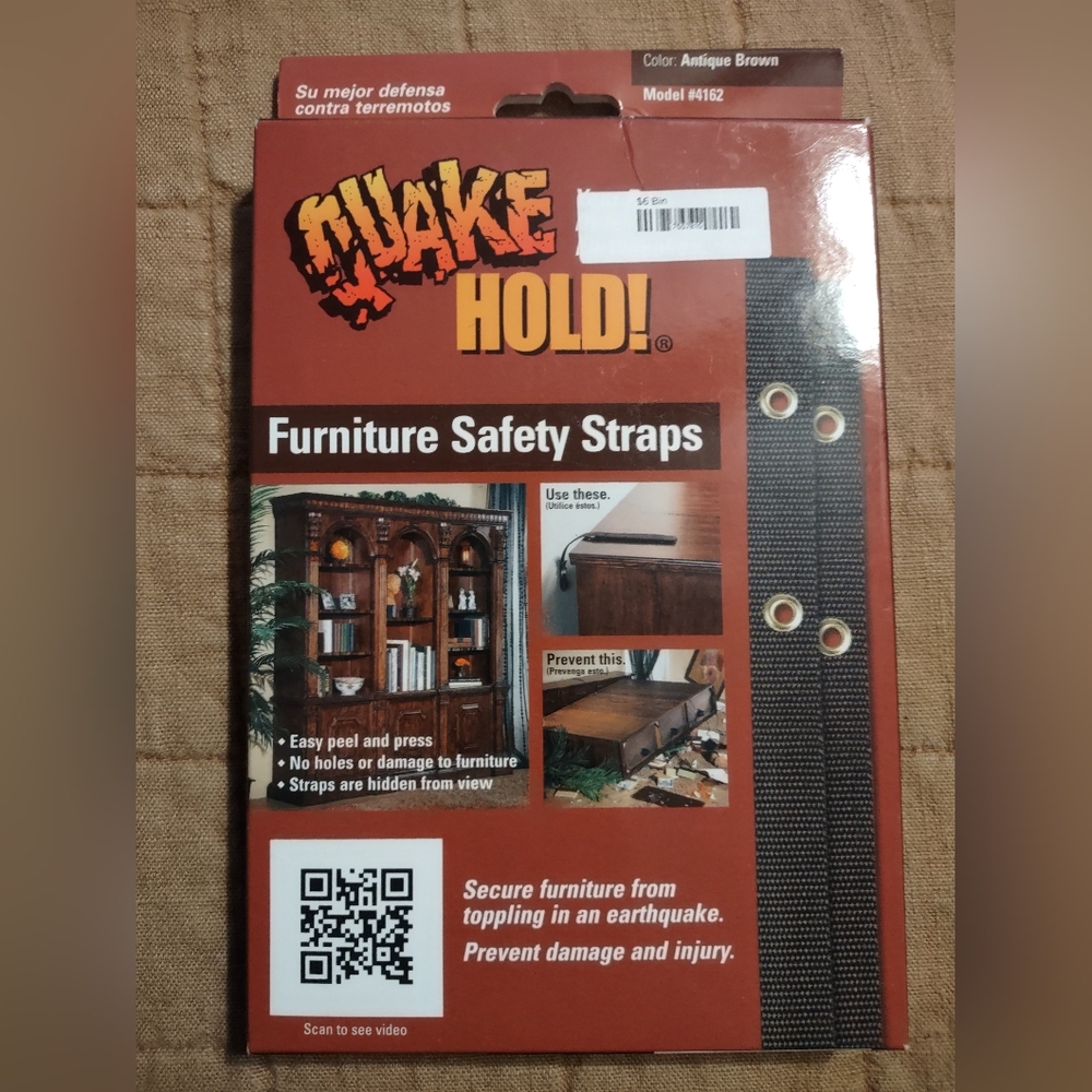 Quick hold furniture safety straps